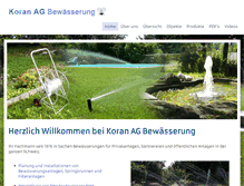 Tablet Screenshot of koran-bewaesserung.ch